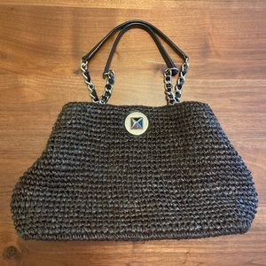 Kate spade woven rayon straw shoulder bag summer!